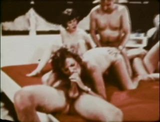 Vintage hairy birthday orgy