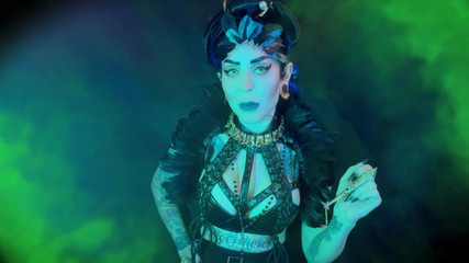 The Harpy's Feast in Progress: From Starving Peasant to Rotten Morsel - Face Stuffing, Hand Over Mouth