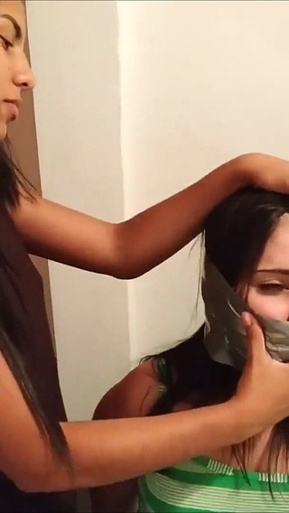 Thoroughly Sock-, Tape- And OTN-Gagged By Little Stepsister!