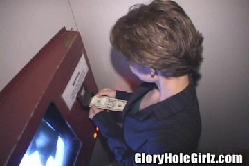 Short Hair Office Bitch Blowjobs Semen Lips Glory Hole Brunette Whore!