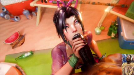 Slutty Fucking Ass Psylocke Deepthroats a BBC at the Beach, Honoka Big Breast Paizuri Cumshot Facial