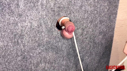 Mistress Tightly Tied the Slave's Cock and Balls by Hanging a Load on Them Easycbtgirl