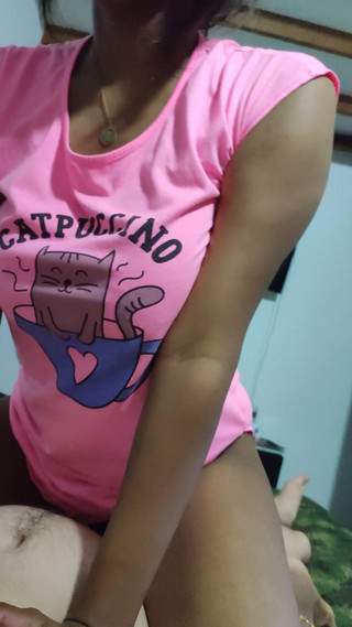 Busty Brunette Rides a Colombian Cock