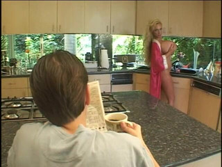 Luxurious Big Tittie MILF Offers Some Cream to His Coffee