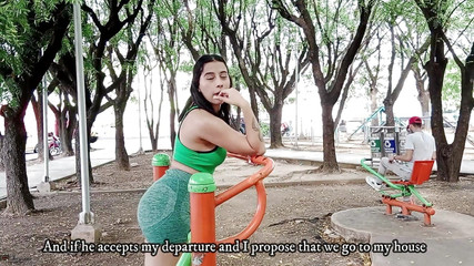 Beautiful Latina Finds Liam's Horny Guy in the Park and Proposes That He Fuck Her Pussy - Porn in Spanish