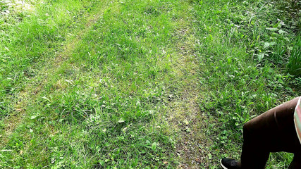 Slapping Her Tits While Hiking Naked