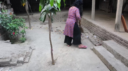 My Aunty Was Cleaning the Yard. but I Hugged Him, Put Him in My Aunty Ass, and Started Fucking Him Anal