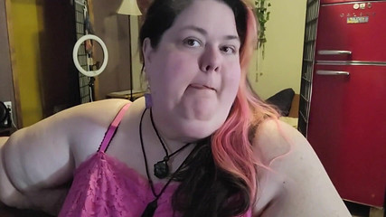 SSBBW Smoking While Playing with My Neck and Massive Arms