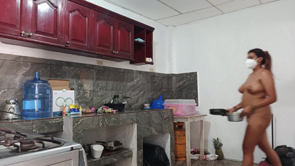 My Friend's Stepsister Preparing the Dinner Very Tasty