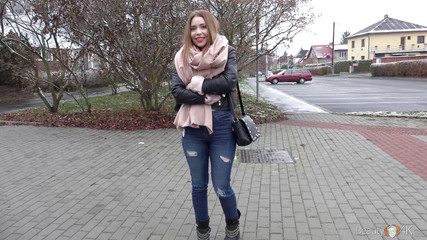 Dude shoots beauty's appetizing ass