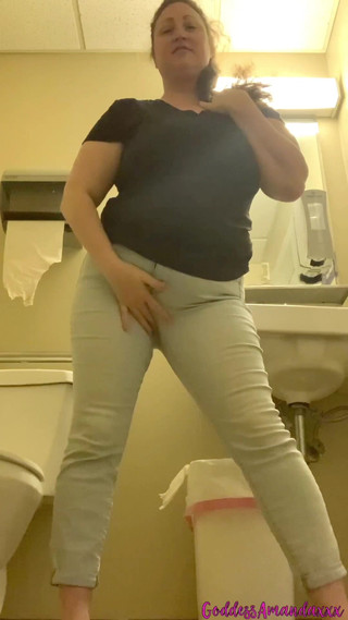 Follow Me in Bathrooms Wearing a Pink Thong