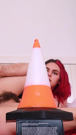 Slowmotion Traffic Cone Insertion