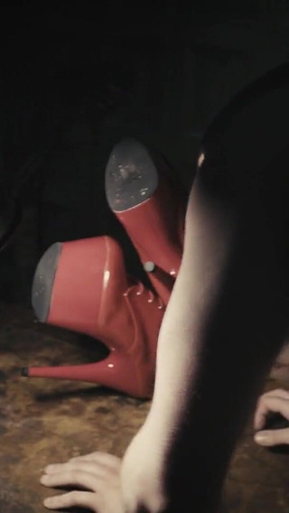 Shiny Red High Heeled Boot Submission (crawl Across My Desk and Lick My Boots)