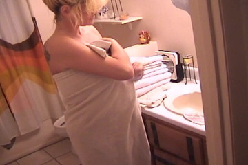 Pregnant Blond MILF Sucking Loaded Rod.