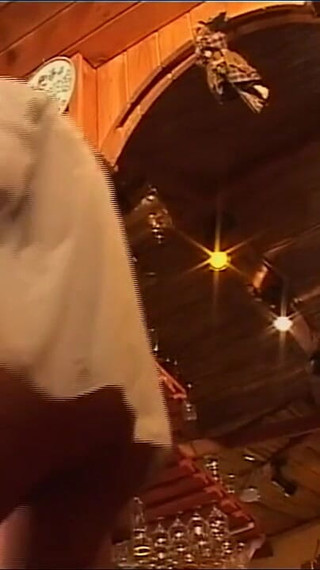 Beautiful Sexy Blonde Feels Like Fucking in the Restaurant