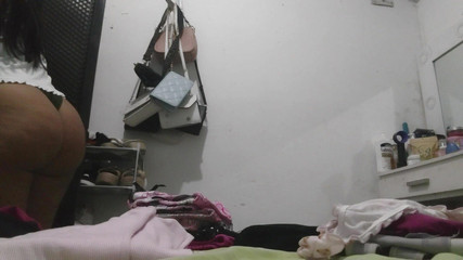 Cute girl bends down and you can see her ass