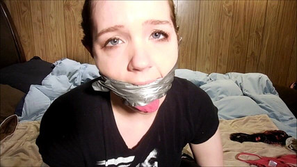 Panty stealer's selfgag experiment! (episode 1 of 2)
