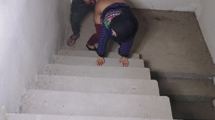 Girlfriend Was Fucked on the Stairs