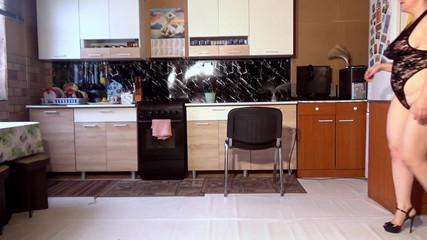 Big Ass on Heels in Sexy Bodysuit