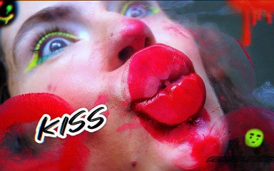 Messy Red Kiss Spit Fetish Kissing