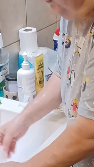 Washing My White Granny Panties for Client!