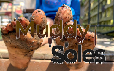 Muddy Soles - playing with mud between my toes in my back garden