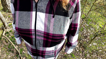 Slapping Her Nipples While Hiking Naked