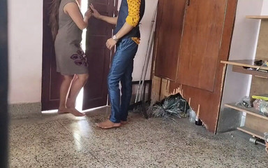 Office Staff Fucking with Her Senior at Hall Room