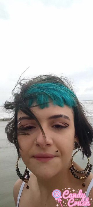 Hot Teen Sucking Dick in Public on a Beach