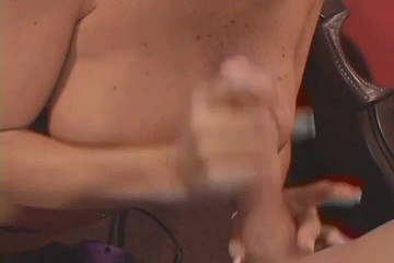 Hot busty blonde wife gives a handjob and titjob to her coworker's dick