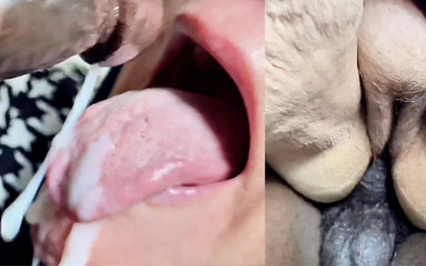 Black Cock Drilled My Big Fat BBW Pussy, Then I Milk and Swallow His Big Cum Load