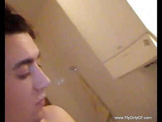 Bath time suck and fuck