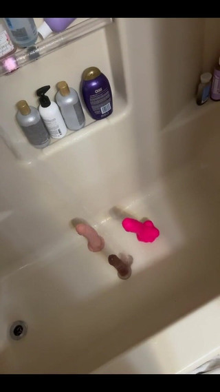 Washing the dildos