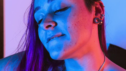 Young Girl with Beautiful Feet Masturbating with a Unicorn Horn Dildo