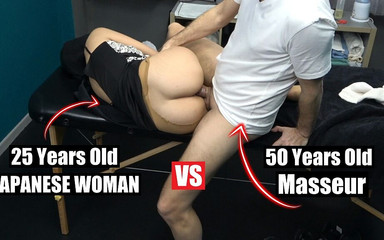 Young Woman Customer Wanted Massage While Wearing Stockings!