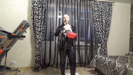 Custard all over my latex body and hair 1! 5 litres