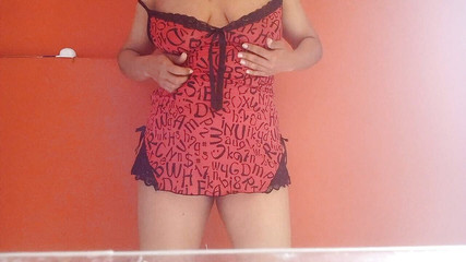 My Hot Brunette Masturbates Near the Door for Everyone to See as She Ejaculates Her Delicious Pussy and Her Boobs Jumping