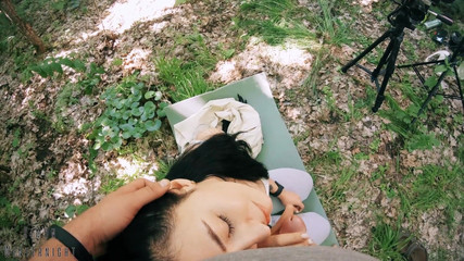 Backstage with Black Lynn - POV Free Use Outdoor Massive Facial (freeuse Video)