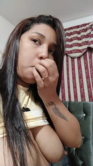 18 year old brunette big saggy tits from New York United States fucking her stepbrother's big dick good man