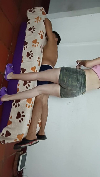 I Ask My Young Stepsister to Give Me a Massage and Then I Fuck Her and Cum in Her Pussy