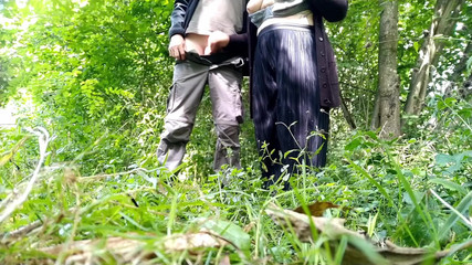 Son-in-law Teases My Nipples While I Desperately Milk Him Outdoors