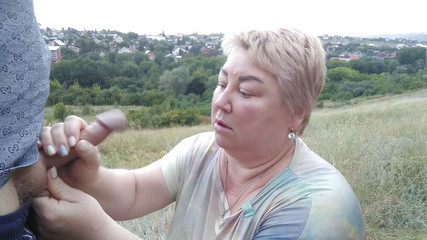 Jerking off and sucking my cock on the street