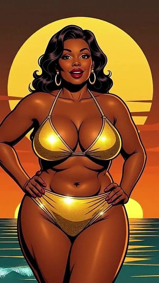 Bold Black Woman Animated to Tease